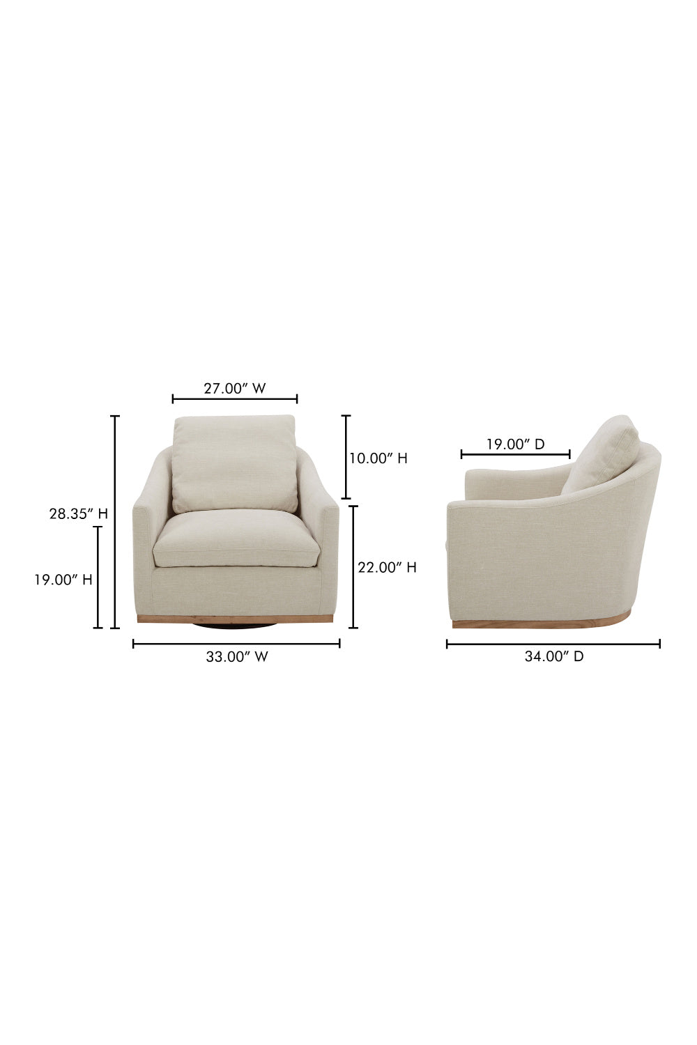 Modern European furniture - Barrel Back Swivel Lounge Chair - www.oroa.com | Oroa.com