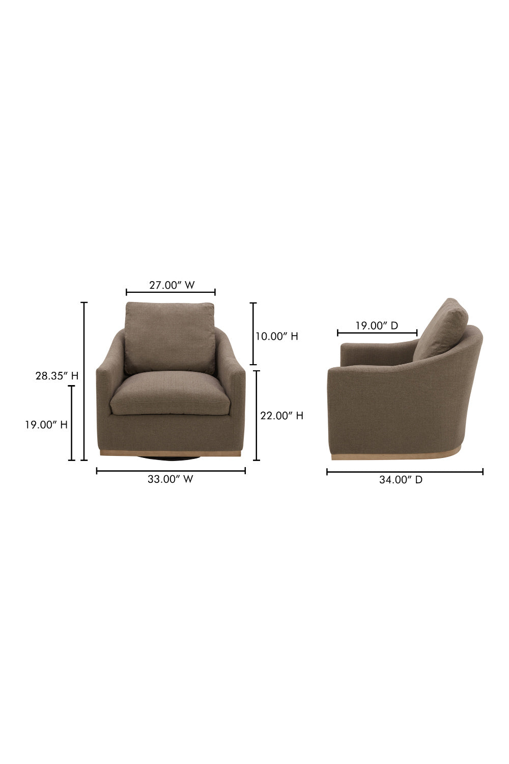 Modern European furniture - Barrel Back Swivel Lounge Chair - www.oroa.com | Oroa.com