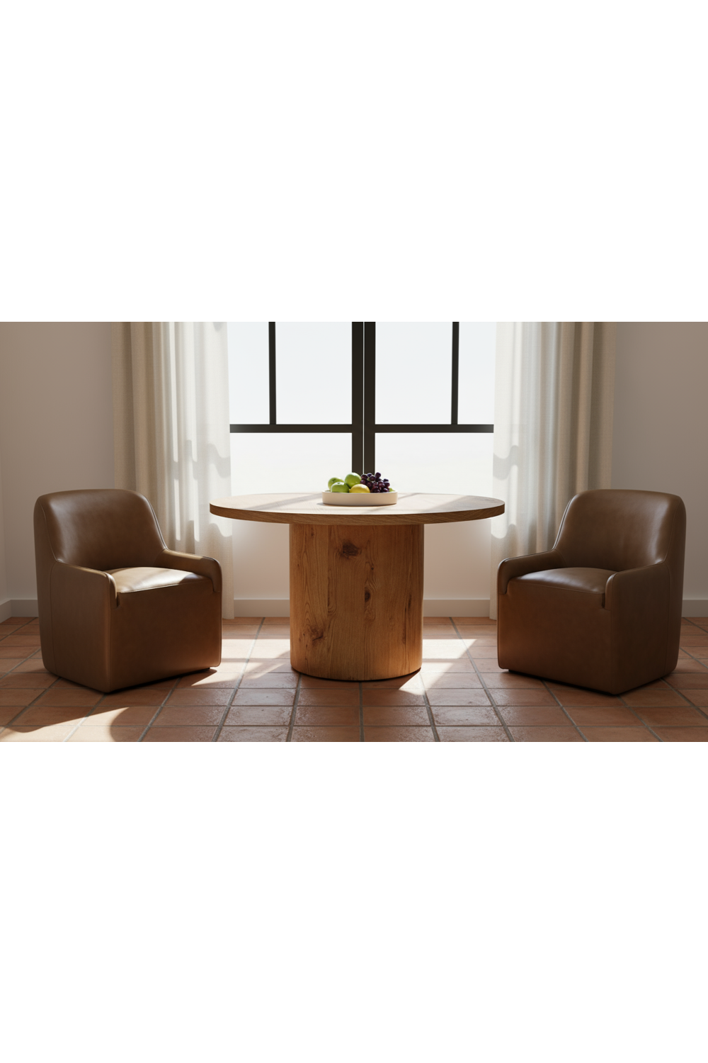 Modern European furniture - Upholstered Rolling Dining Chair - www.oroa.com | Oroa.com