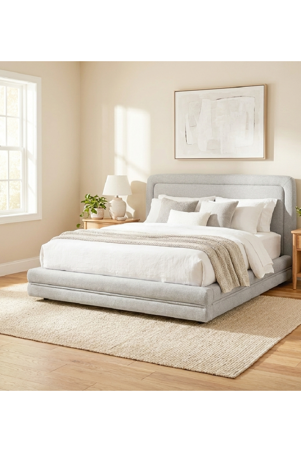 White Tufted Bed | Oroa.com