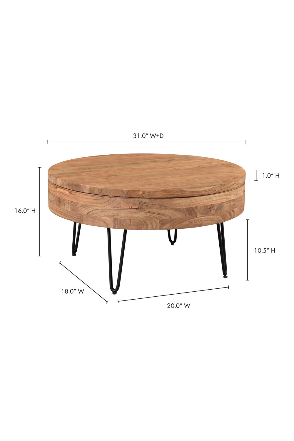 Modern European furniture - Acacia Wood Coffee Table - www.oroa.com | Oroa.com