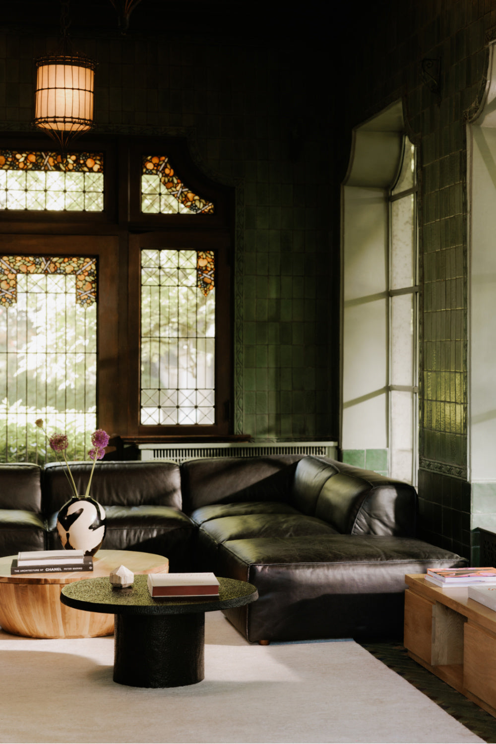 Modern European furniture - Round Acacia Storage Coffee Table - www.oroa.com