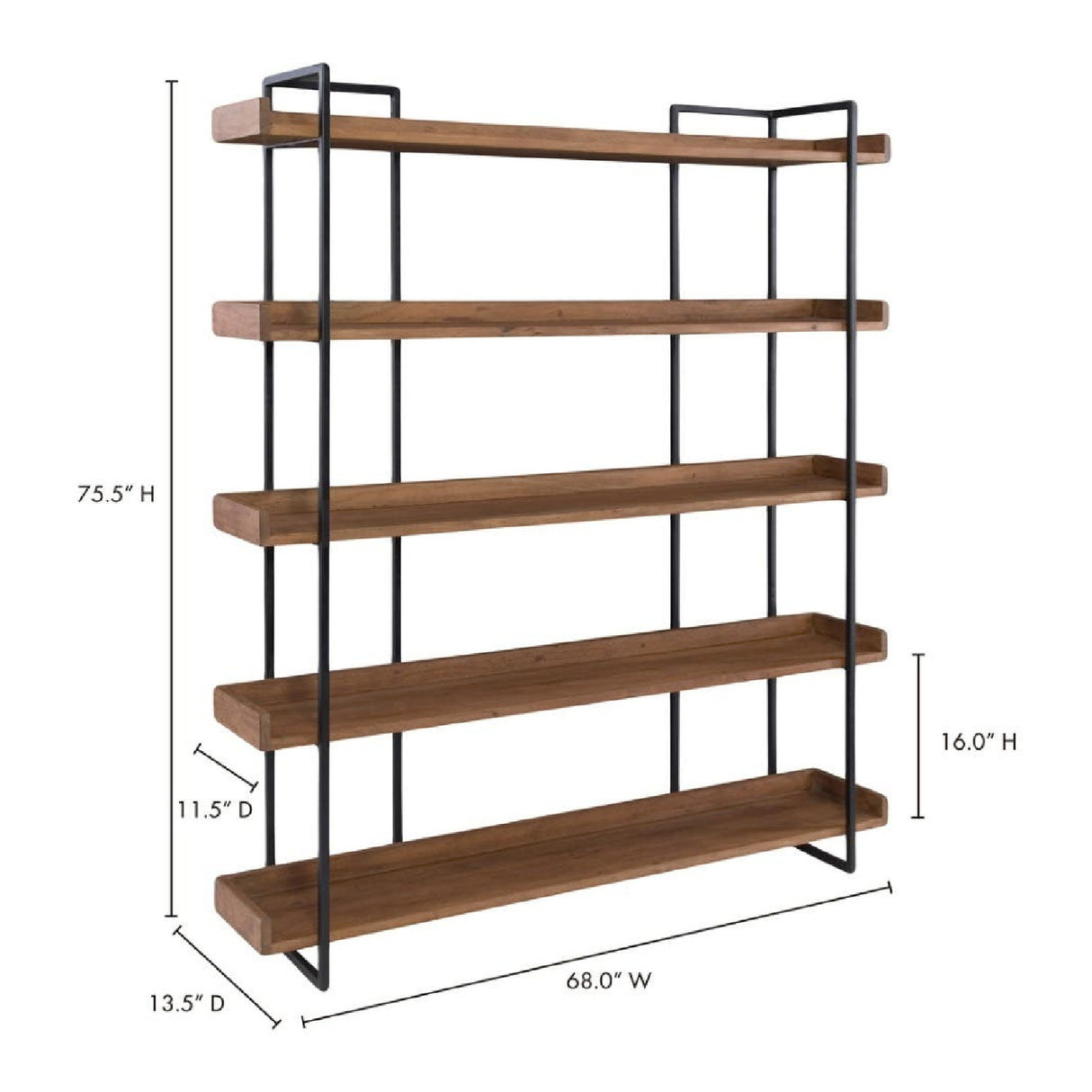 Modern European furniture - Solid Acacia Bookshelf - www.oroa.com