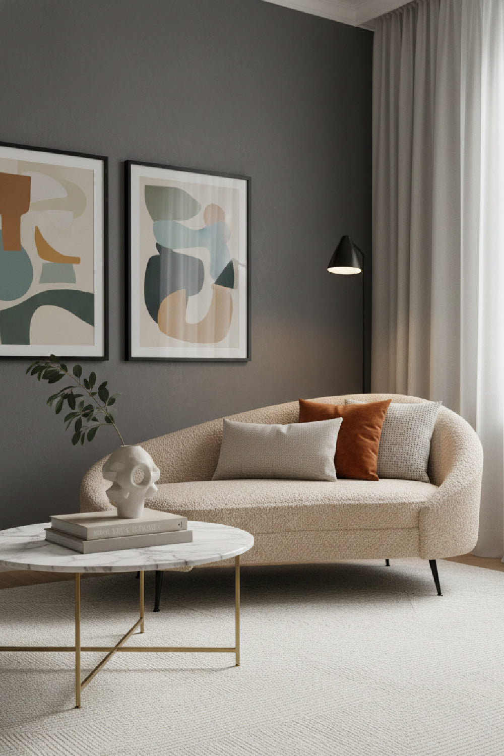 Modern European furniture - Brown Shearling Chaise Lounge - www.oroa.com | Oroa.com