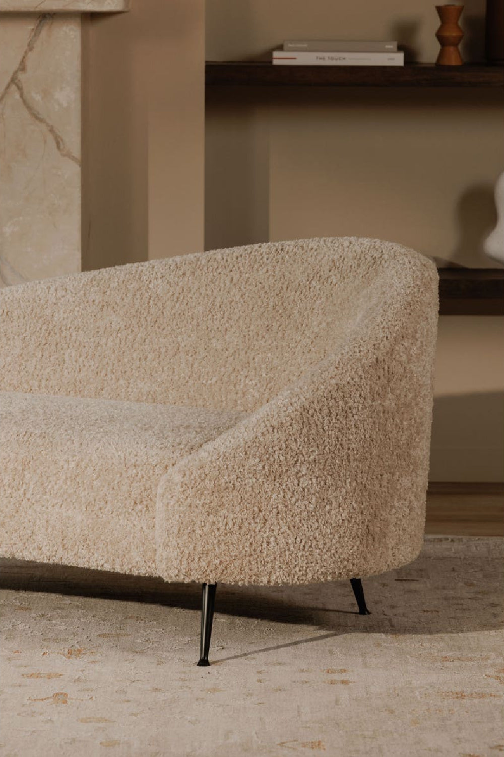 Modern European furniture - Brown Shearling Chaise Lounge - www.oroa.com | Oroa.com