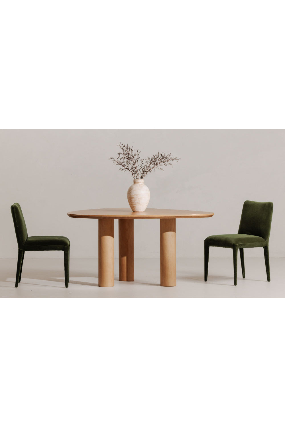 Modern European furniture - Green Velvet Dining Chairs (2) - www.oroa.com