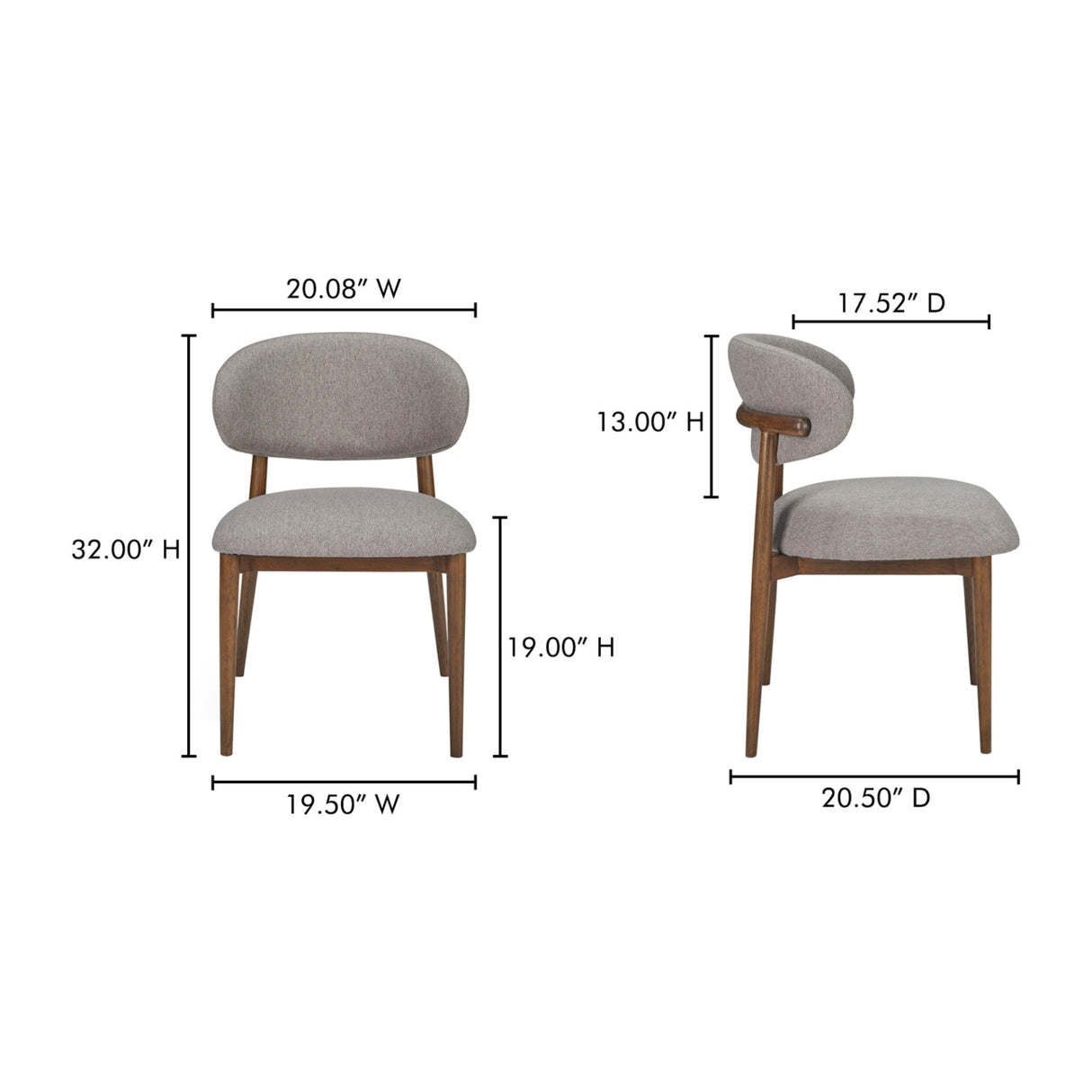 Modern European furniture - Curved Back Padded Dining Chair - www.oroa.com | Oroa.com