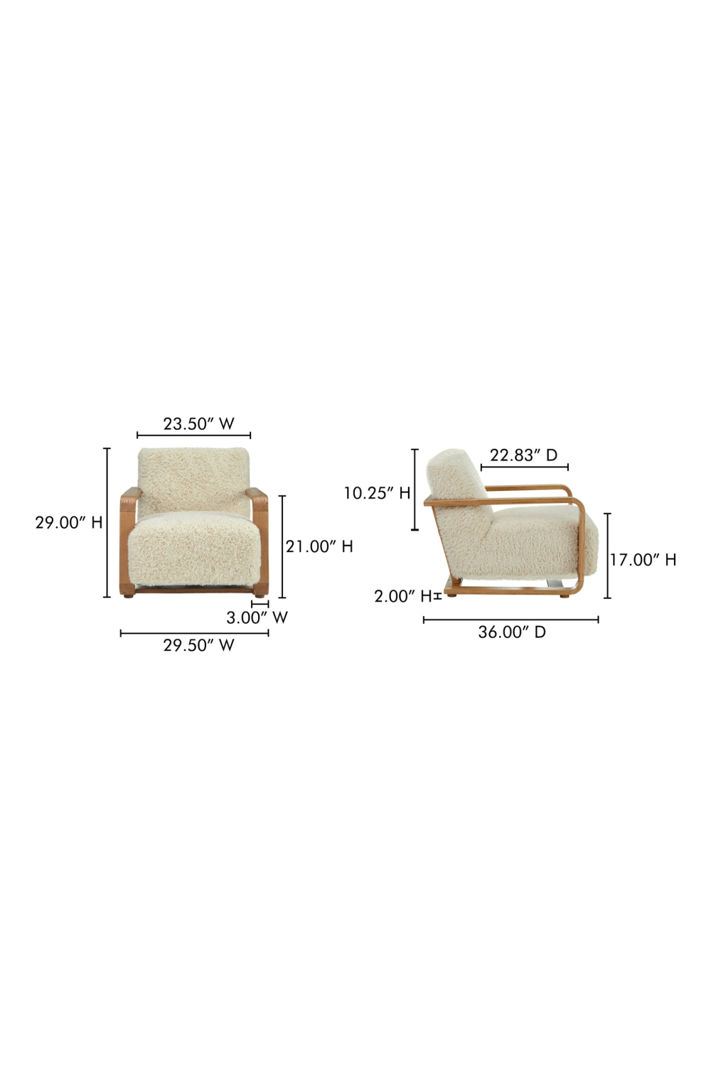 Modern European furniture - Oak Framed Lounge Chair - www.oroa.com | Oroa.com