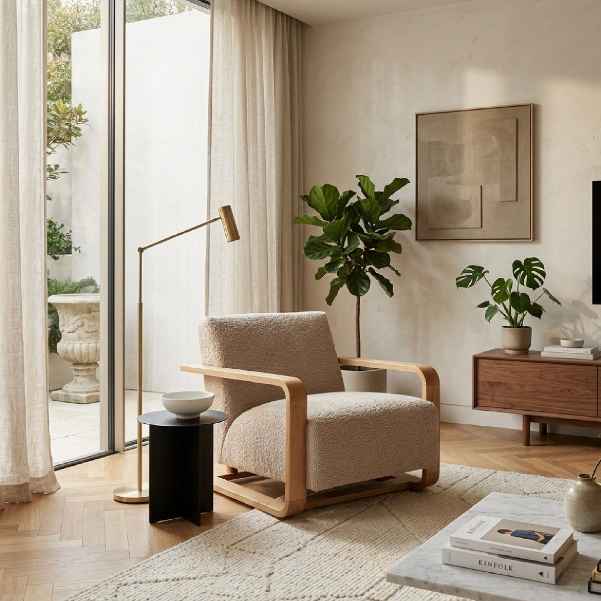 Modern European furniture - Oak Framed Lounge Chair - www.oroa.com | Oroa.com