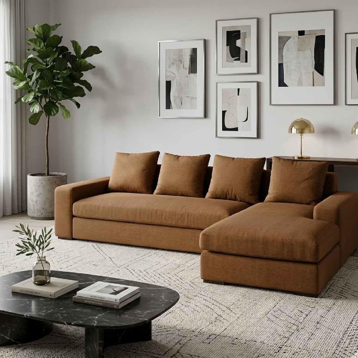 Track-Armed Right Sectional Sofa | Oroa.com