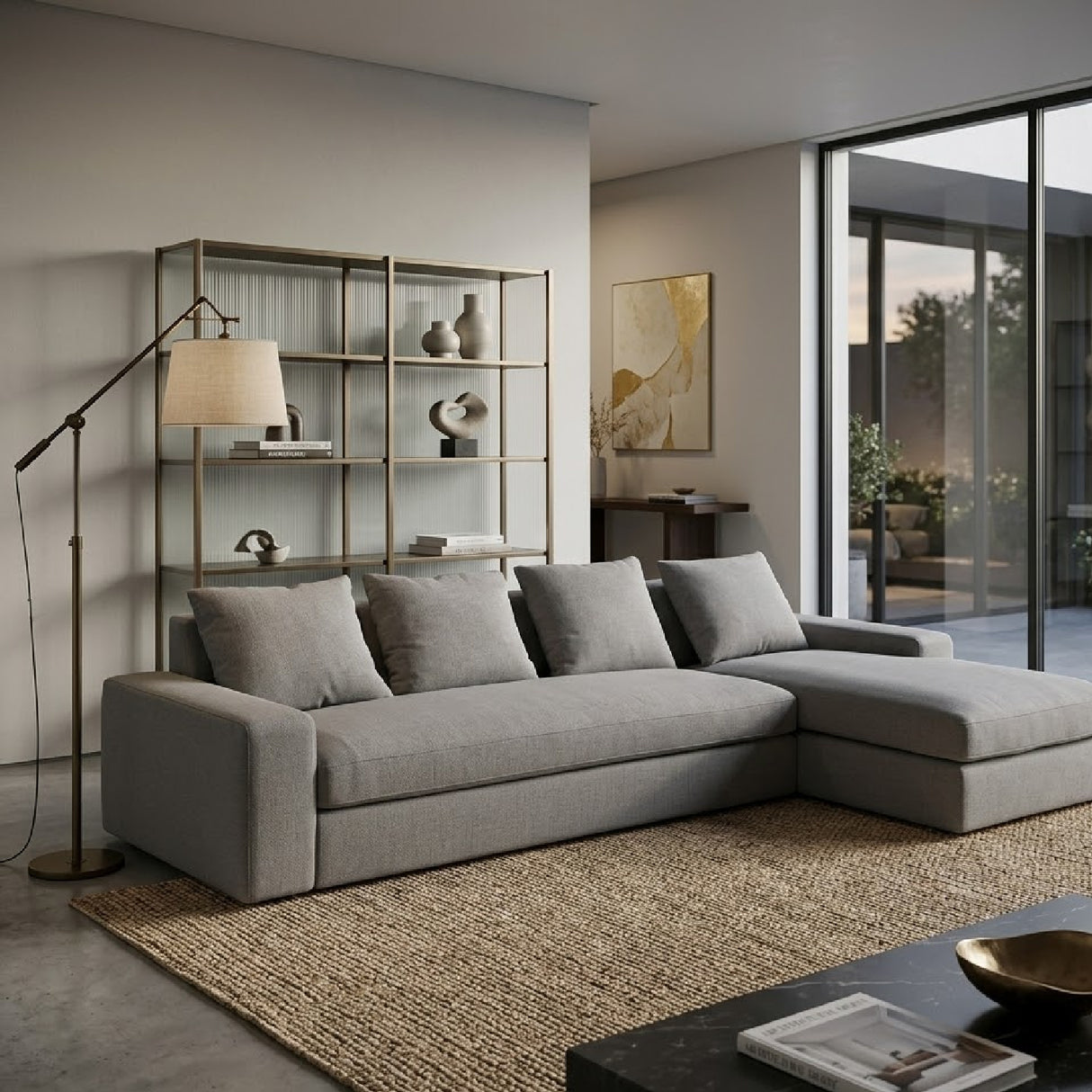 Track-Armed Right Sectional Sofa | Oroa.com