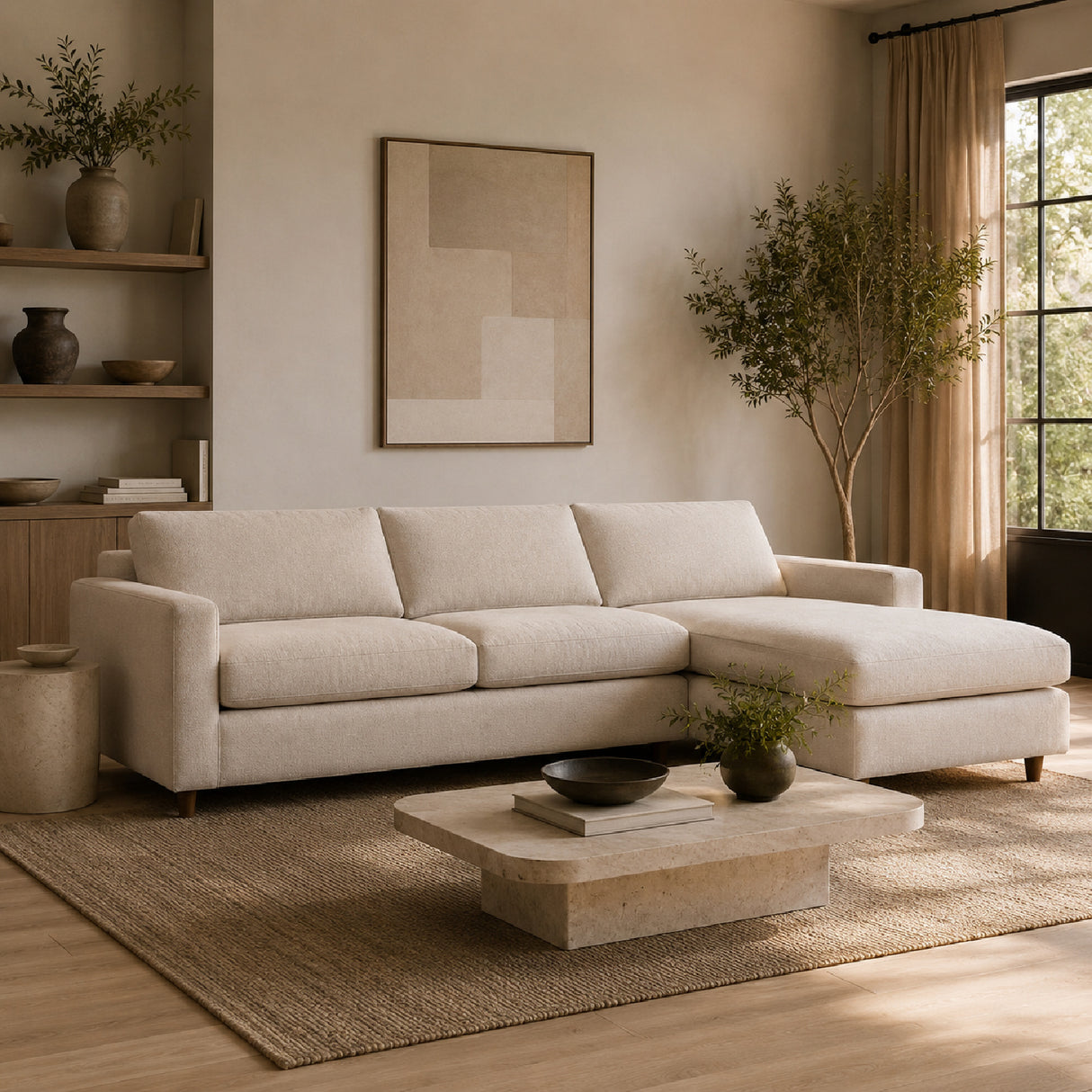 Chenille Sectional Sofa | Oroa.com