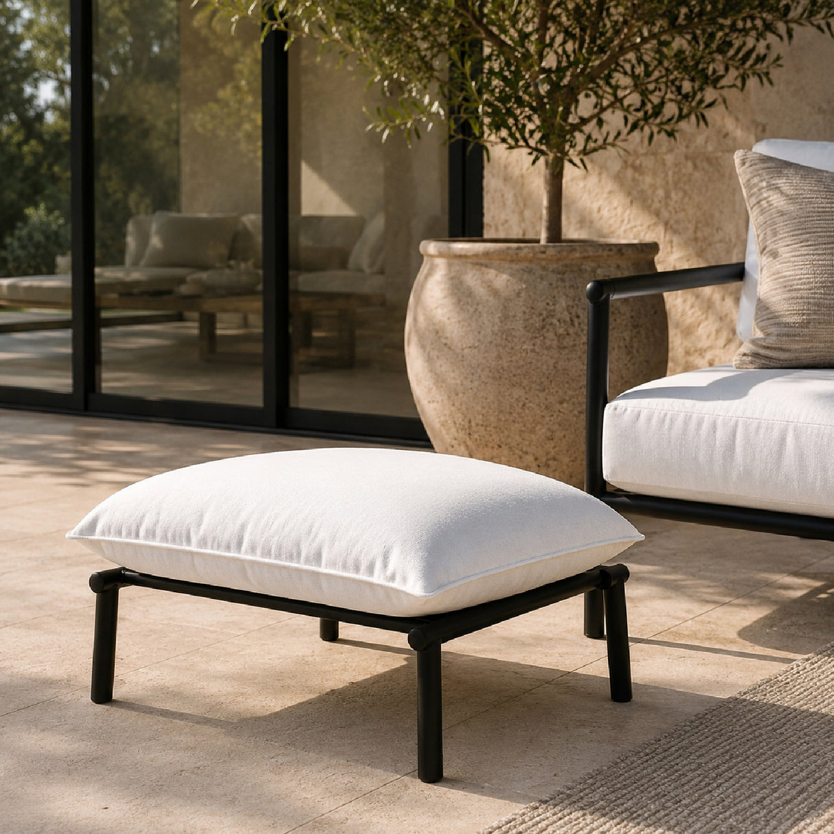 Modern European furniture - Pillowy Outdoor Ottoman - www.oroa.com | Oroa.com