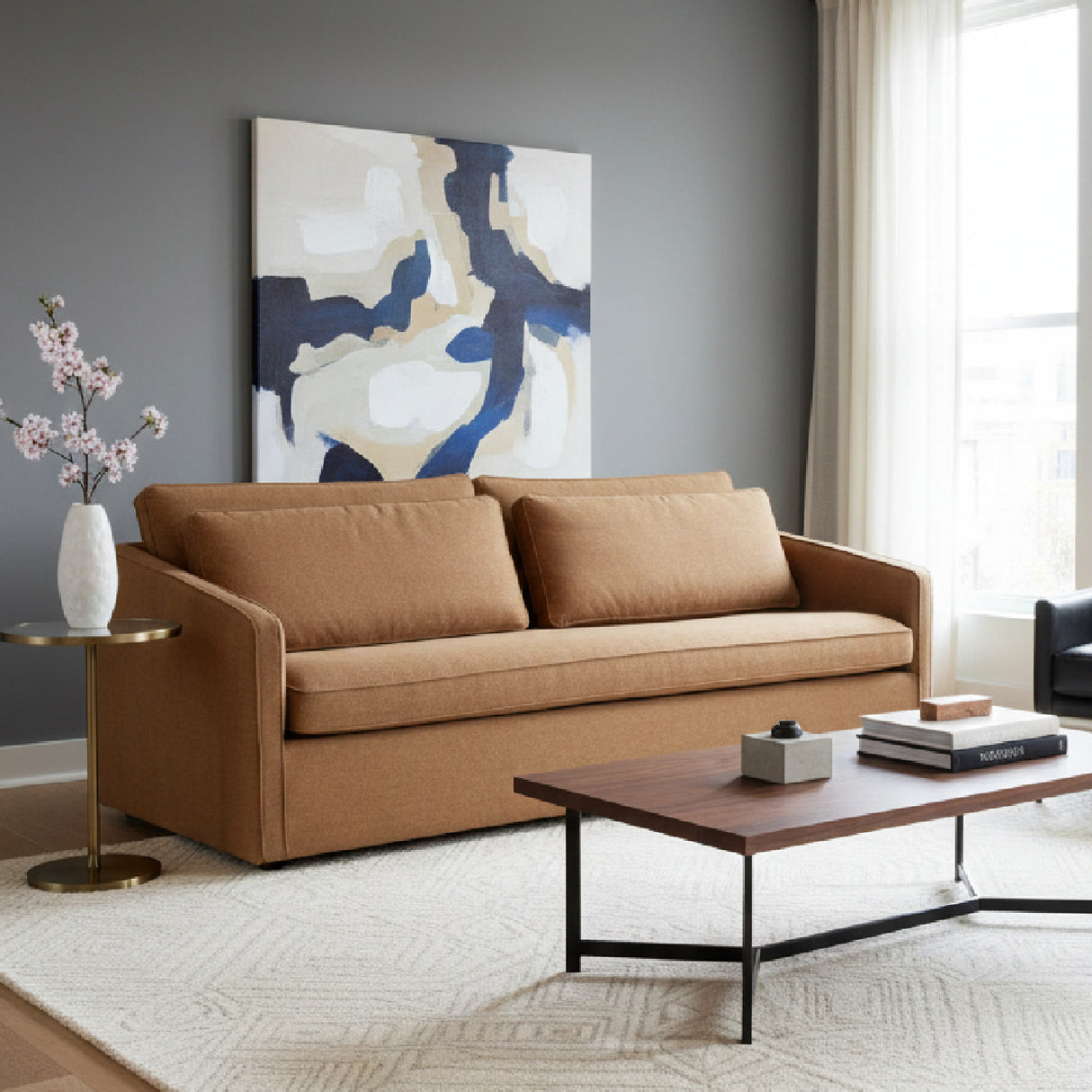 Upholstered Layered Back Sofa | Oroa.com