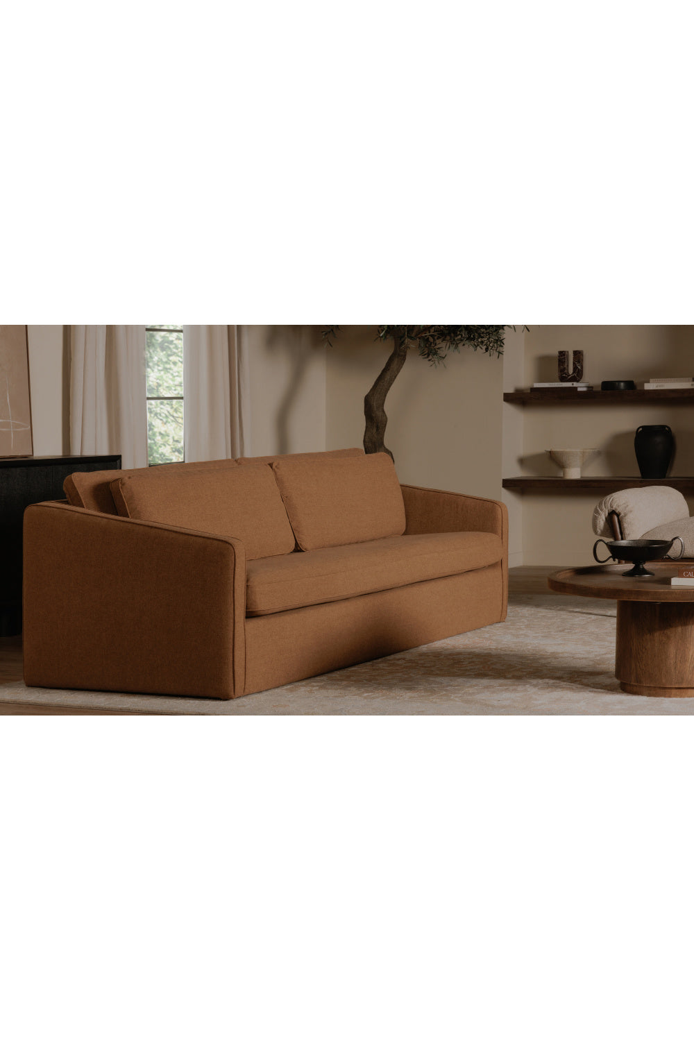 Modern European furniture - Upholstered Layered Back Sofa - www.oroa.com | Oroa.com