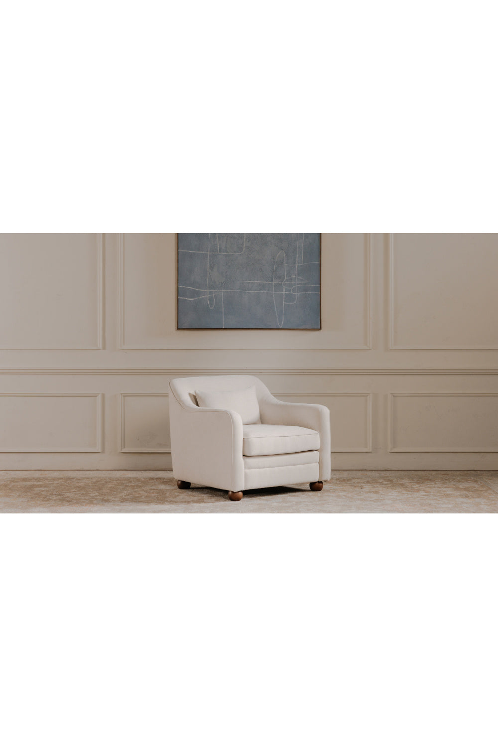 Modern European furniture - Cushioned Fabric Accent Chair - www.oroa.com | Oroa.com