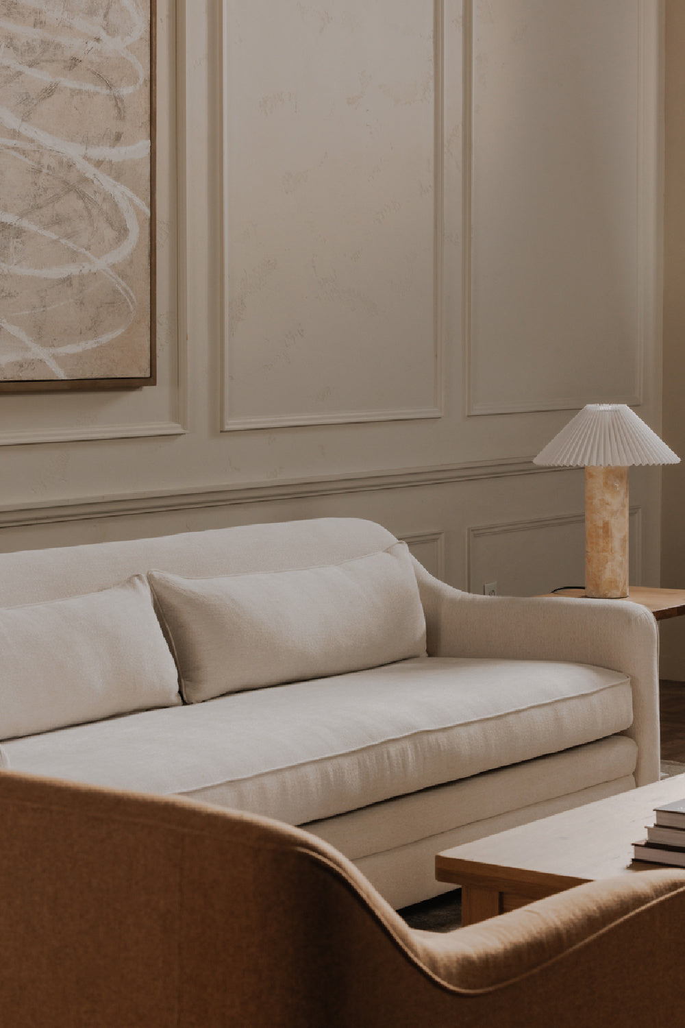 Modern European furniture - Cushioned Fabric Sofa - www.oroa.com | Oroa.com