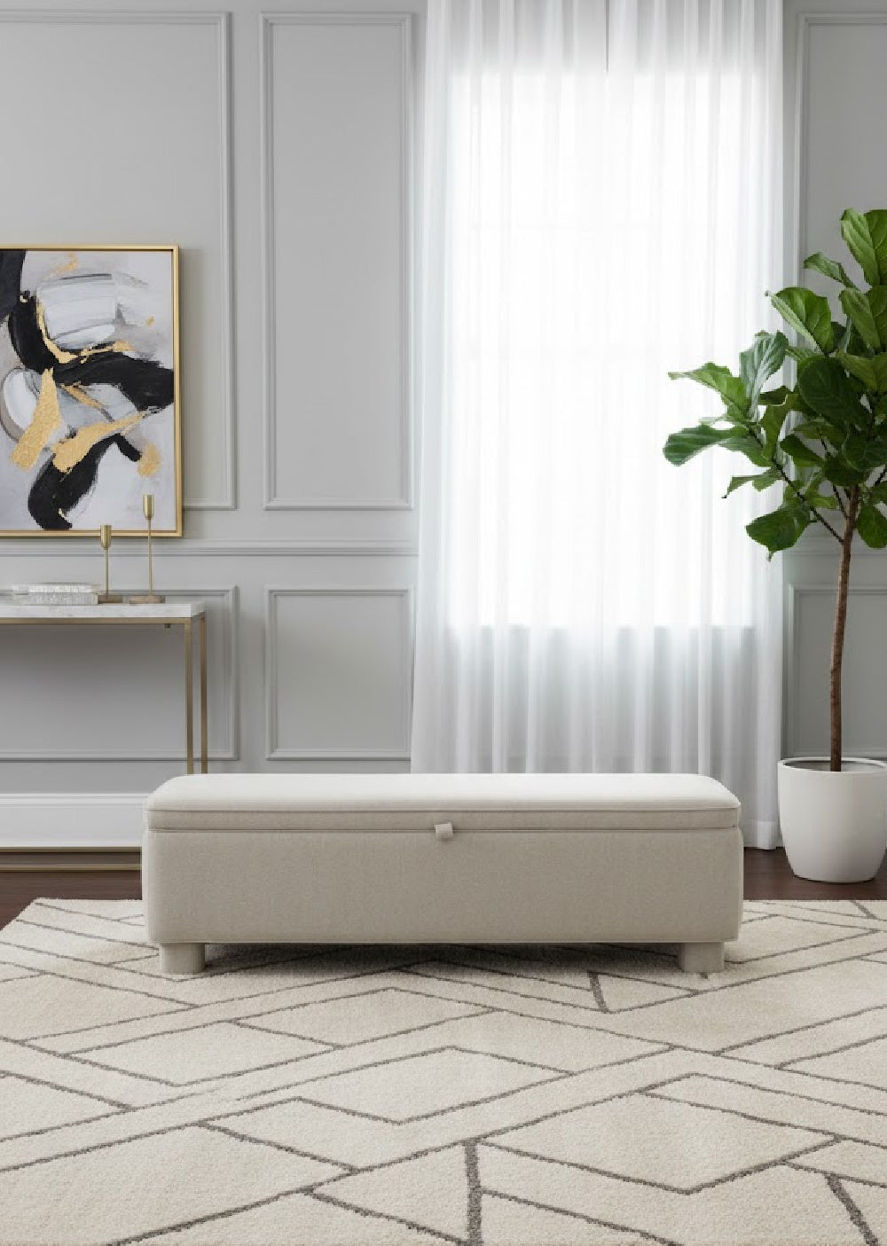 Modern European furniture - Upholstered Storage Bench - www.oroa.com | Oroa.com