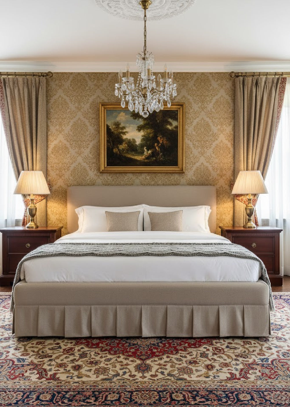 Box Pleated Bed | Novi Living Maren | Oroa.com