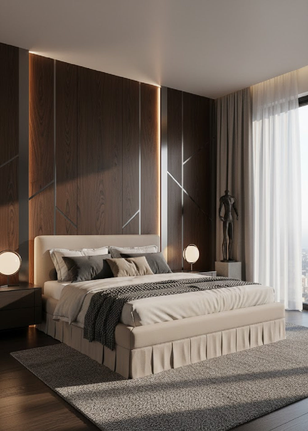 Box Pleated Bed | Novi Living Maren | Oroa.com