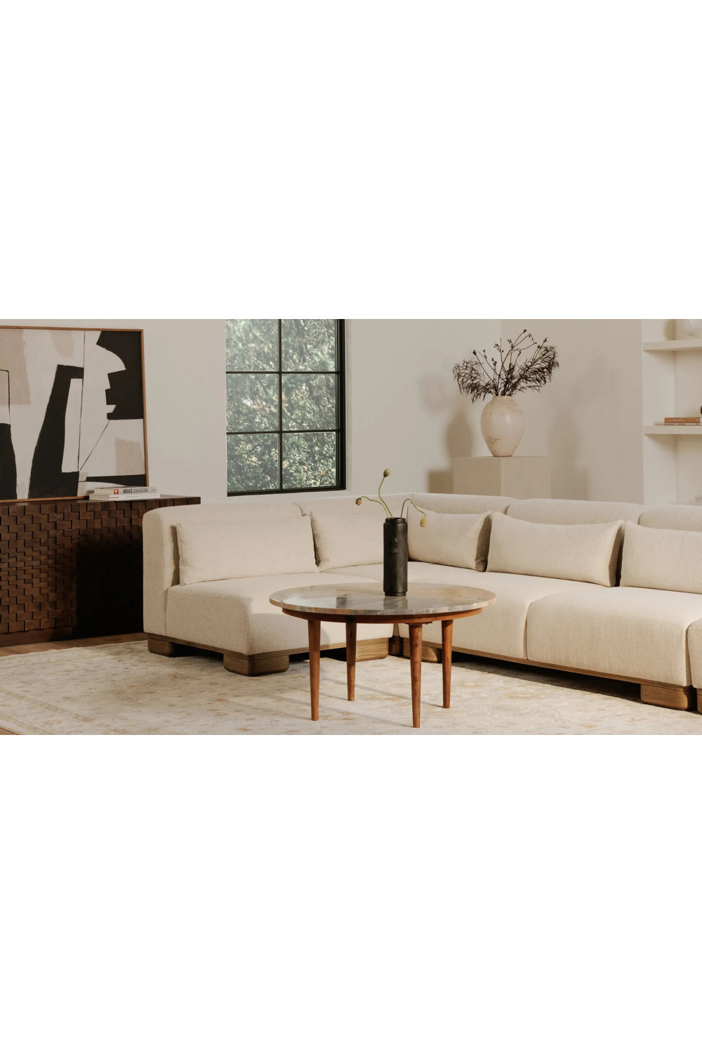 Modern European furniture - Cream Fabric Sofa - www.oroa.com | Oroa.com