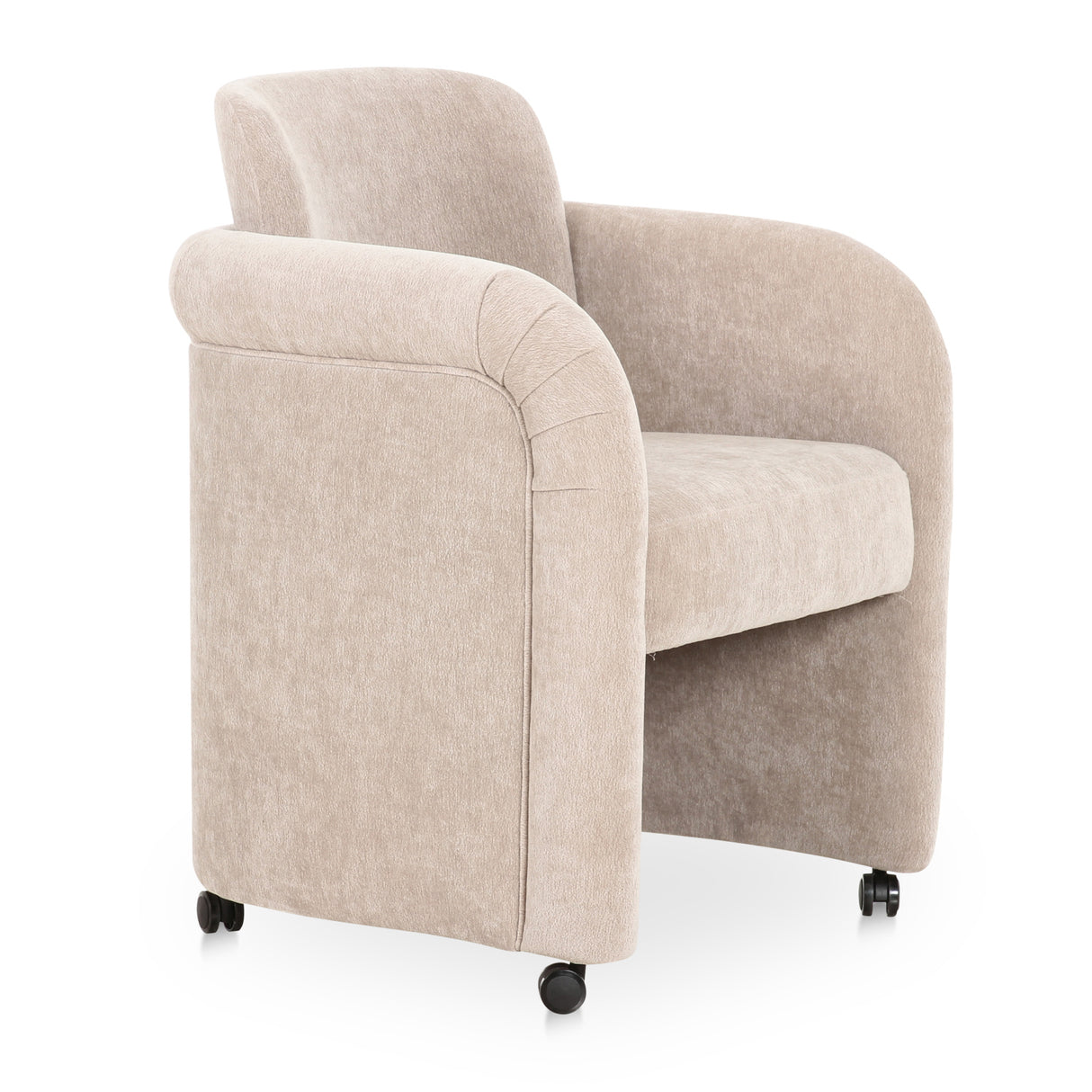 Modern European furniture - Curved Frame Rolling Dining Chair - www.oroa.com