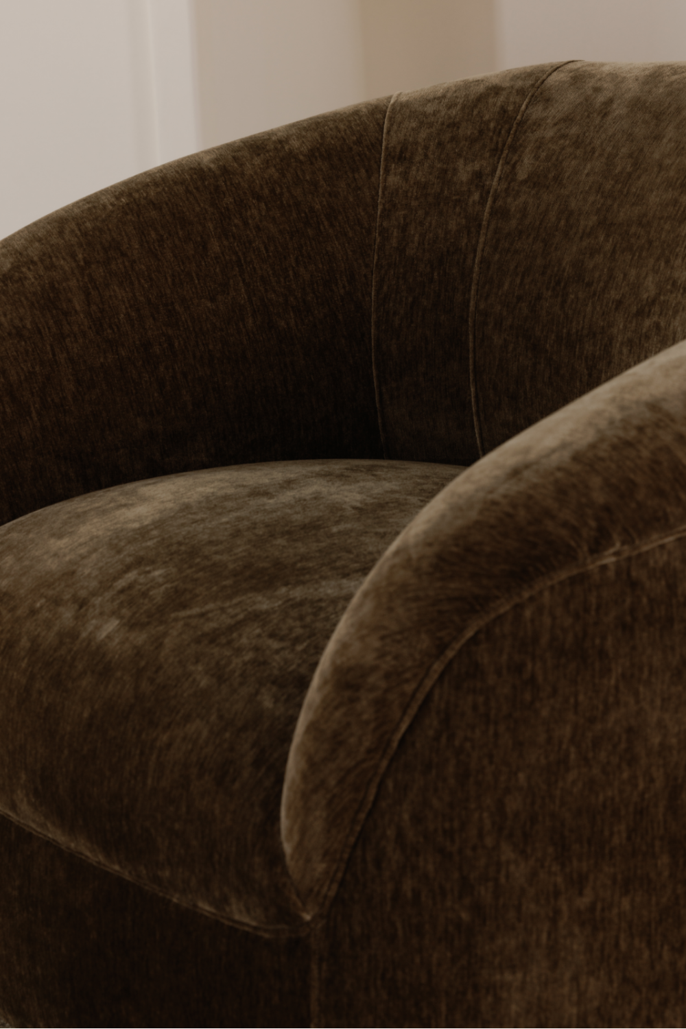 Modern European furniture - Velvet Rolled-Arm Lounge Chair - www.oroa.com | Oroa.com