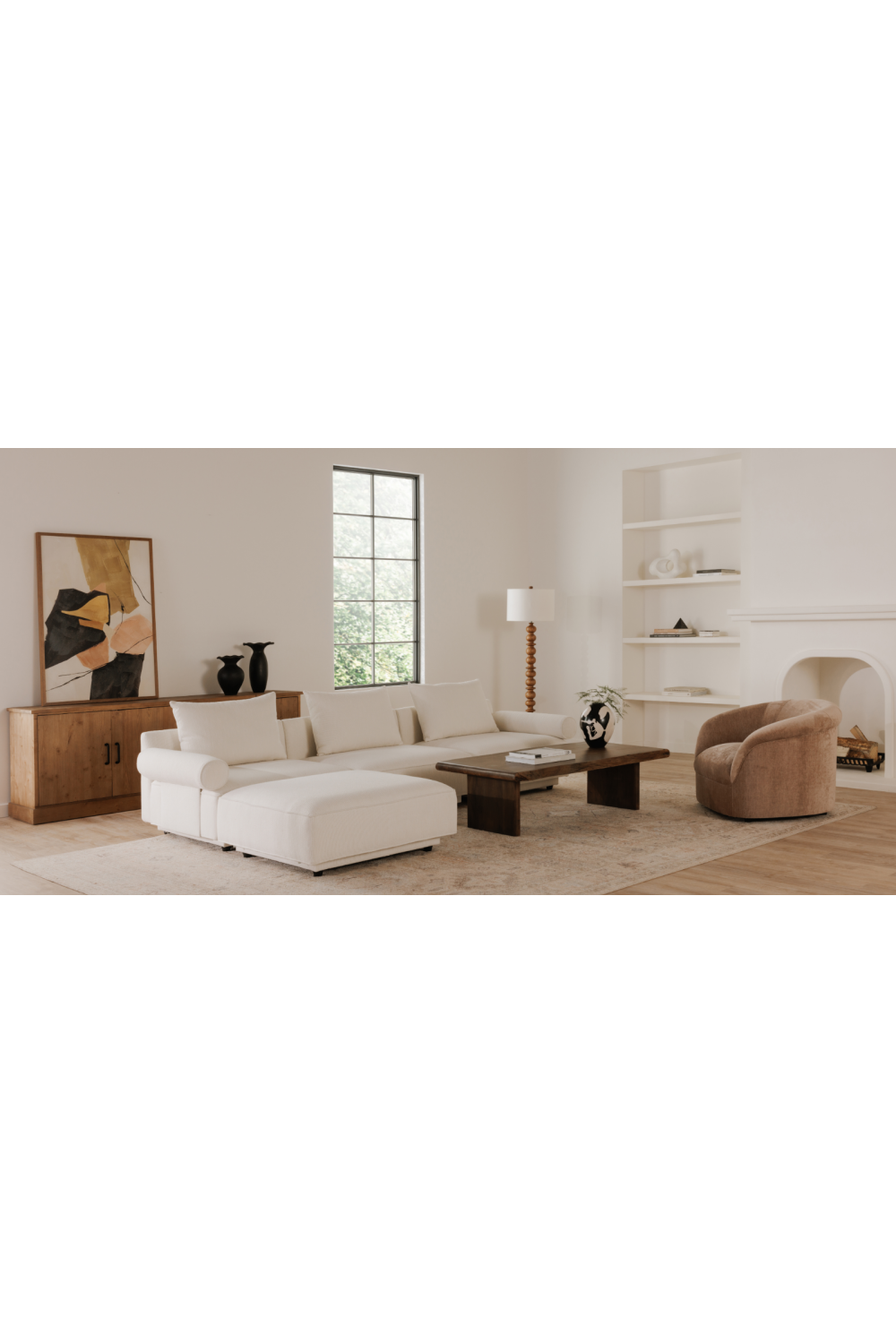 Modern European furniture - Velvet Rolled-Arm Lounge Chair - www.oroa.com | Oroa.com