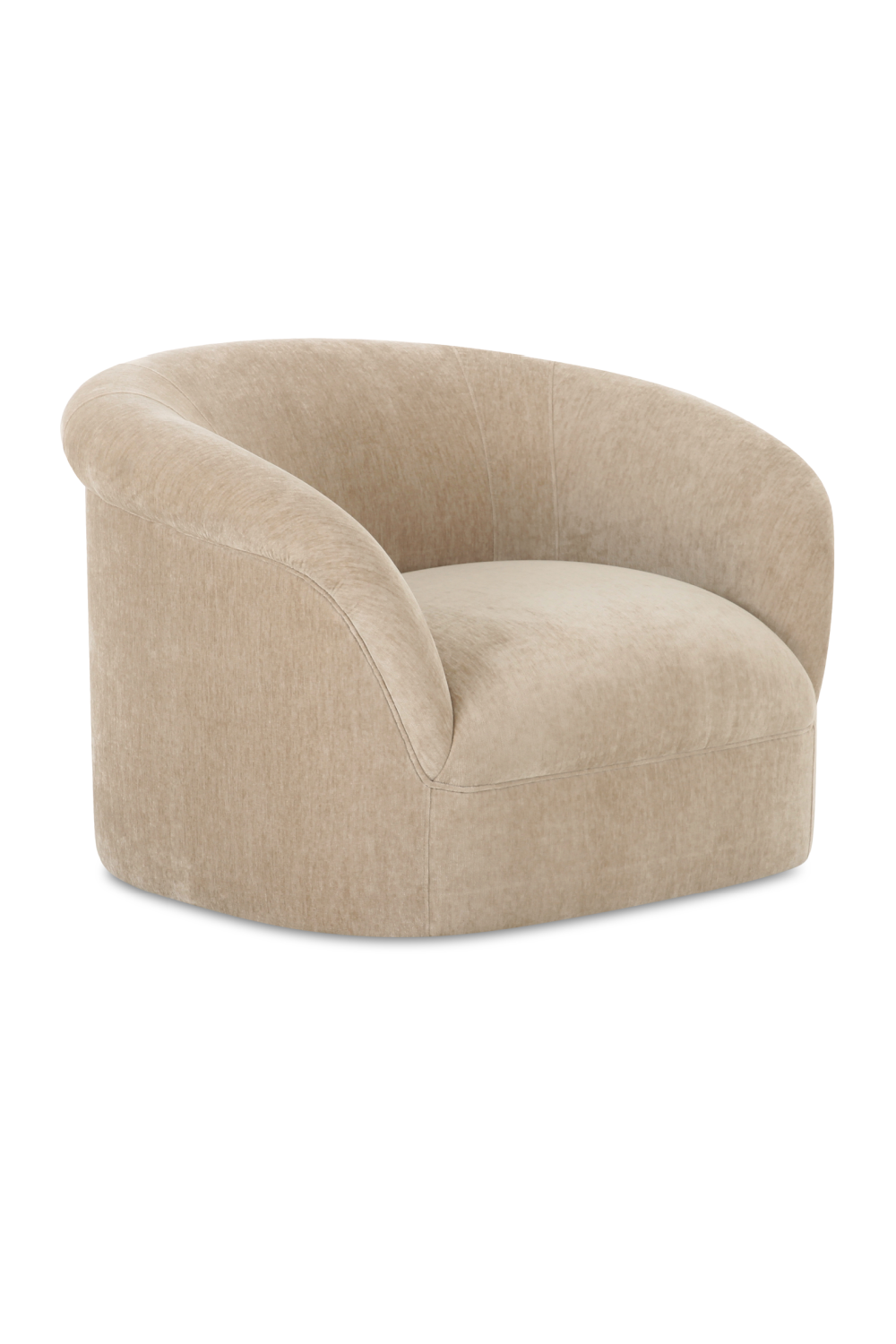 Modern European furniture - Velvet Rolled-Arm Lounge Chair - www.oroa.com | Oroa.com