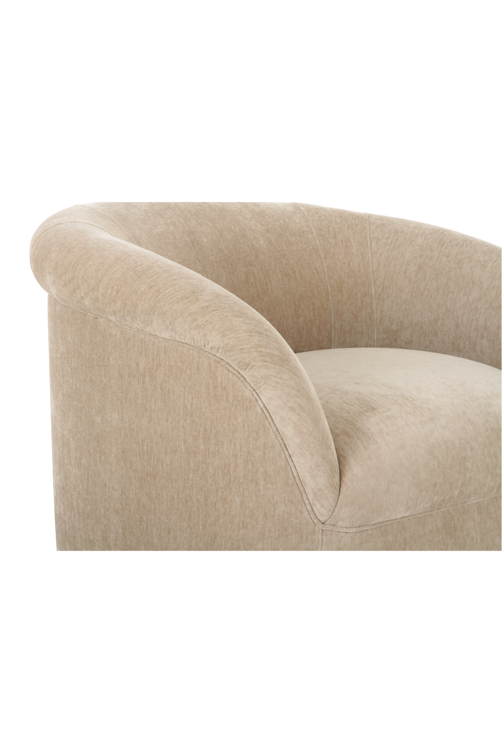 Modern European furniture - Velvet Rolled-Arm Lounge Chair - www.oroa.com | Oroa.com