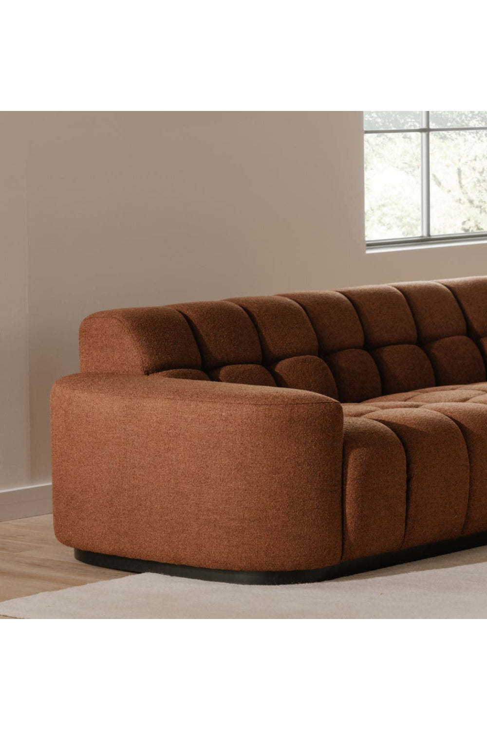 Modern European furniture - Square-Tufted L-Shaped Sectional Sofa - www.oroa.com | Oroa.com