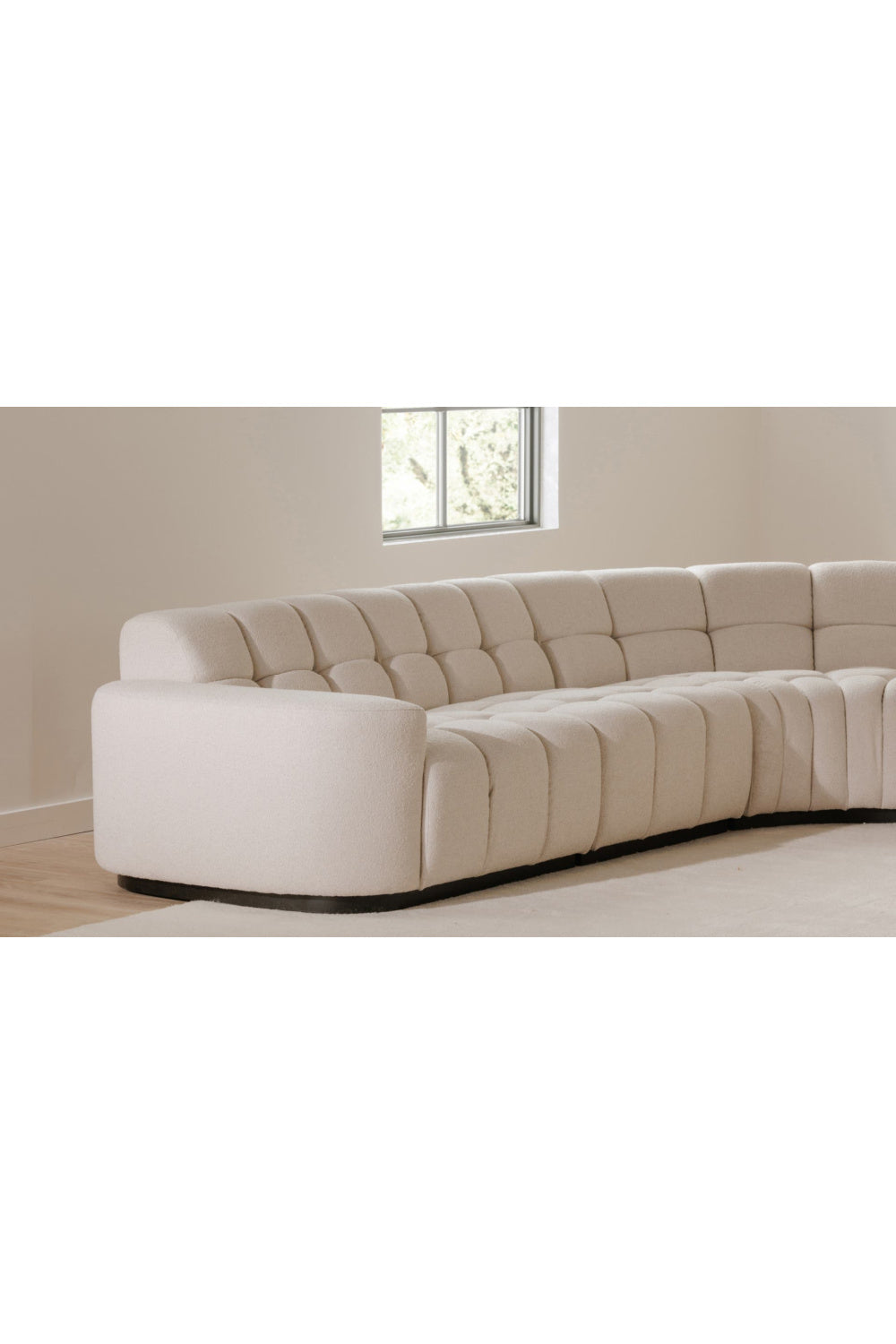 Modern European furniture - Square-Tufted L-Shaped Sectional Sofa - www.oroa.com | Oroa.com
