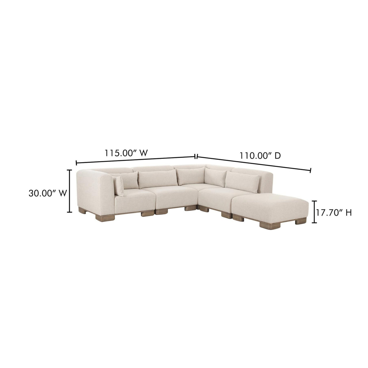 Modern European furniture - Beige Modular Sofa - www.oroa.com