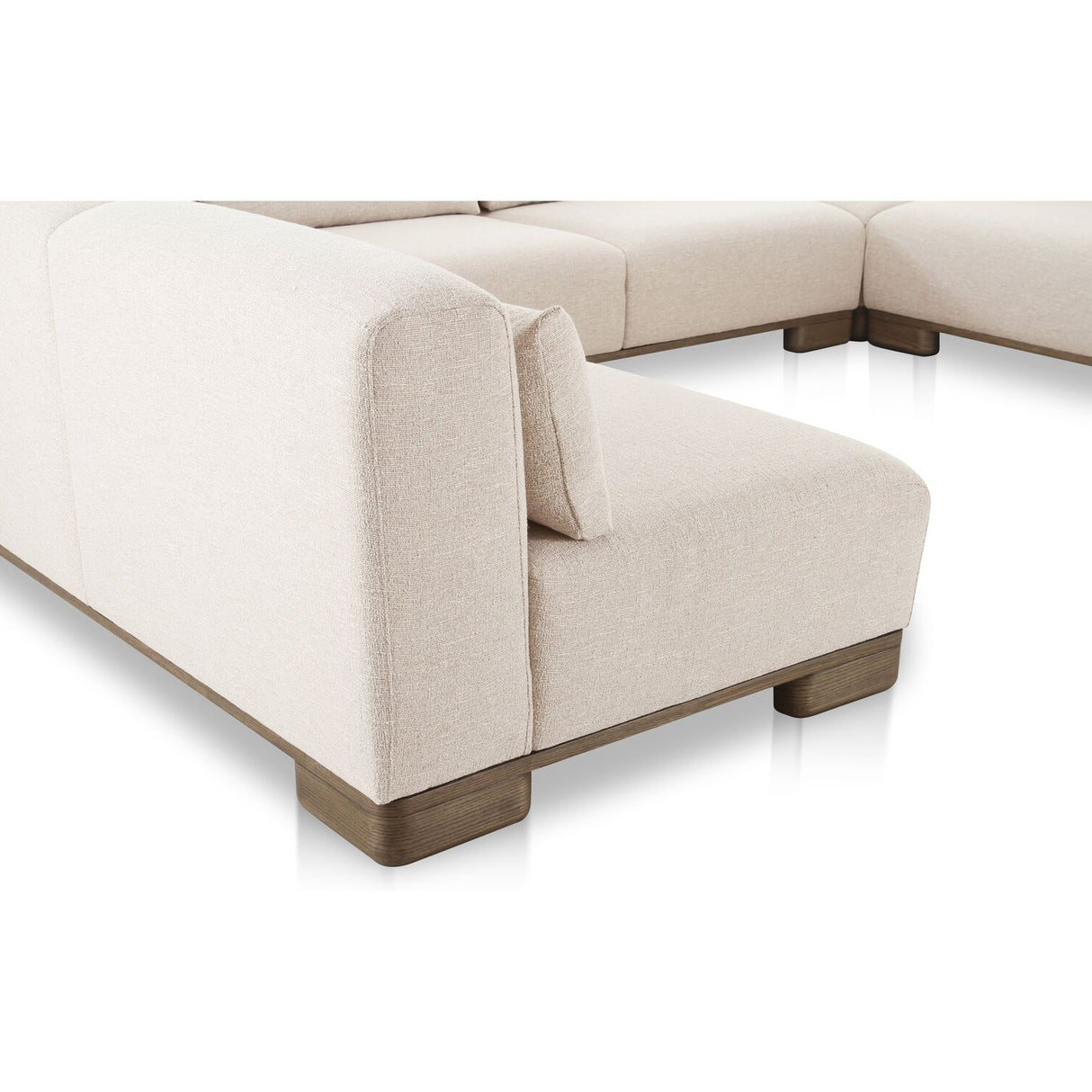 Modern European furniture - Beige U-Shaped Modular Sofa - www.oroa.com
