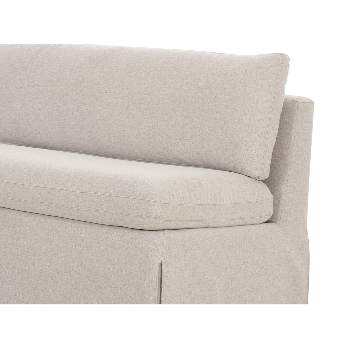 Modern European furniture - Beige Dining Bench Slipcover - www.oroa.com | Oroa.com