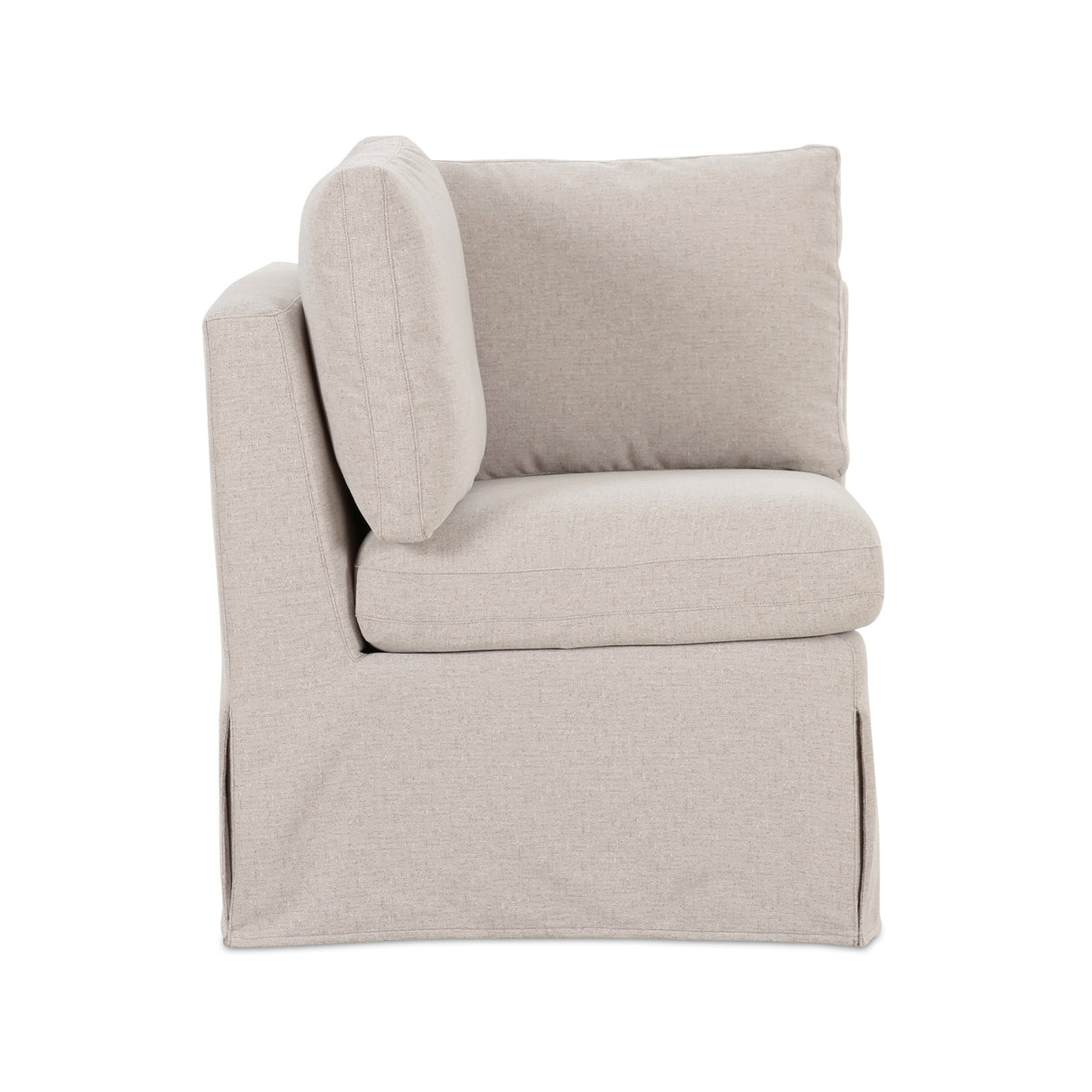 Modern European furniture - Beige Corner Dining Chair Slipcover - www.oroa.com