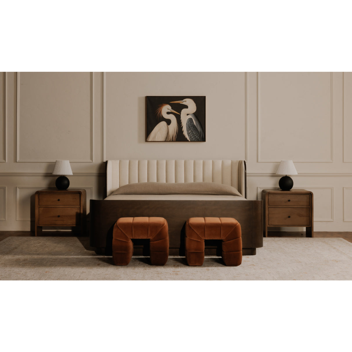 Modern European furniture - Wide Channel Detail Stool - www.oroa.com | Oroa.com
