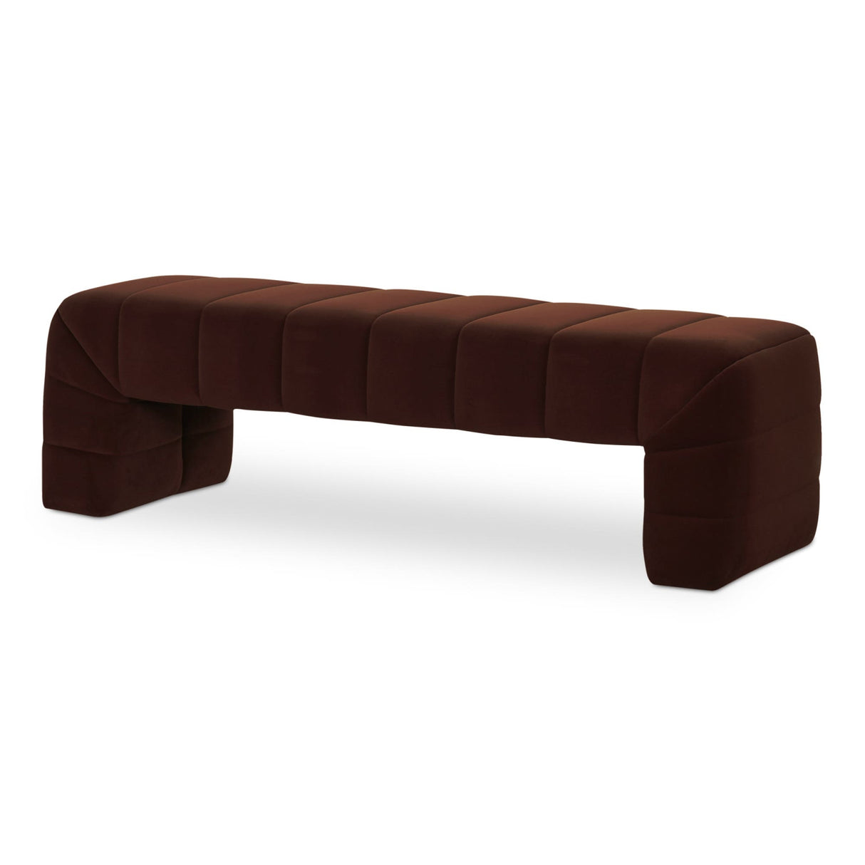 Modern European furniture - Brown Upholstered Bench - www.oroa.com | Oroa.com
