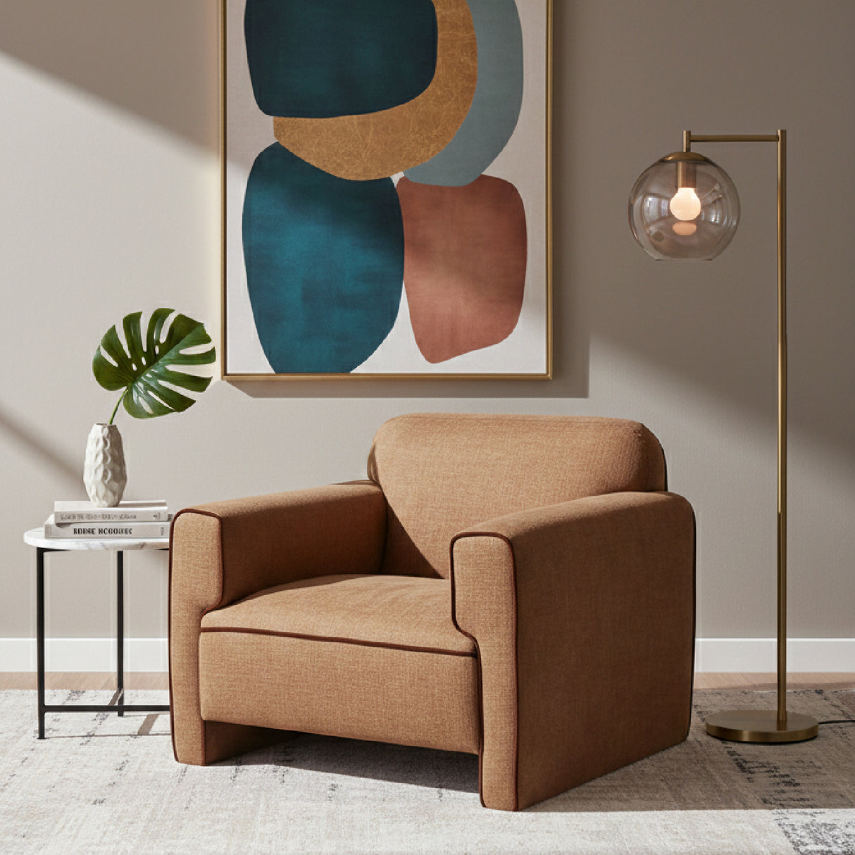 Modern European furniture - Rolled-Arm Accent Chair - www.oroa.com | Oroa.com