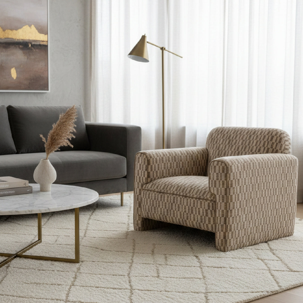 Modern European furniture - Rolled-Arm Accent Chair - www.oroa.com | Oroa.com