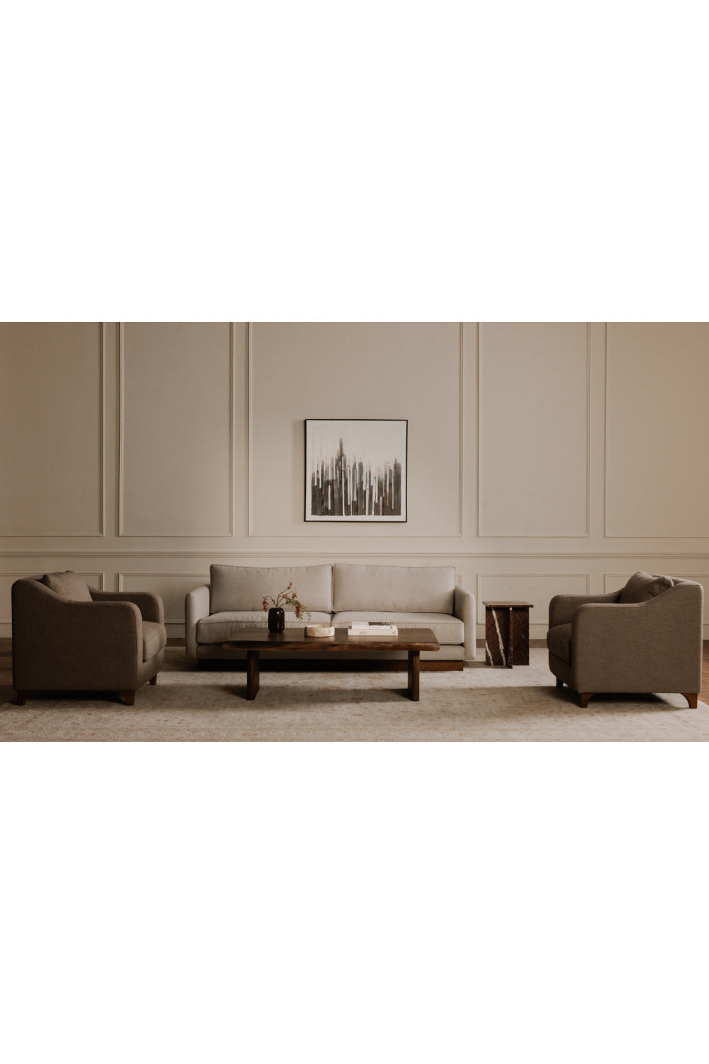 Modern European furniture - Textured Boucle Accent Chair - www.oroa.com | Oroa.com