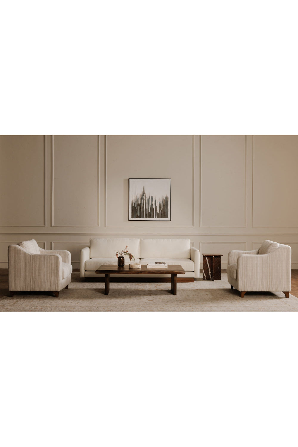 Modern European furniture - Textured Boucle Accent Chair - www.oroa.com | Oroa.com