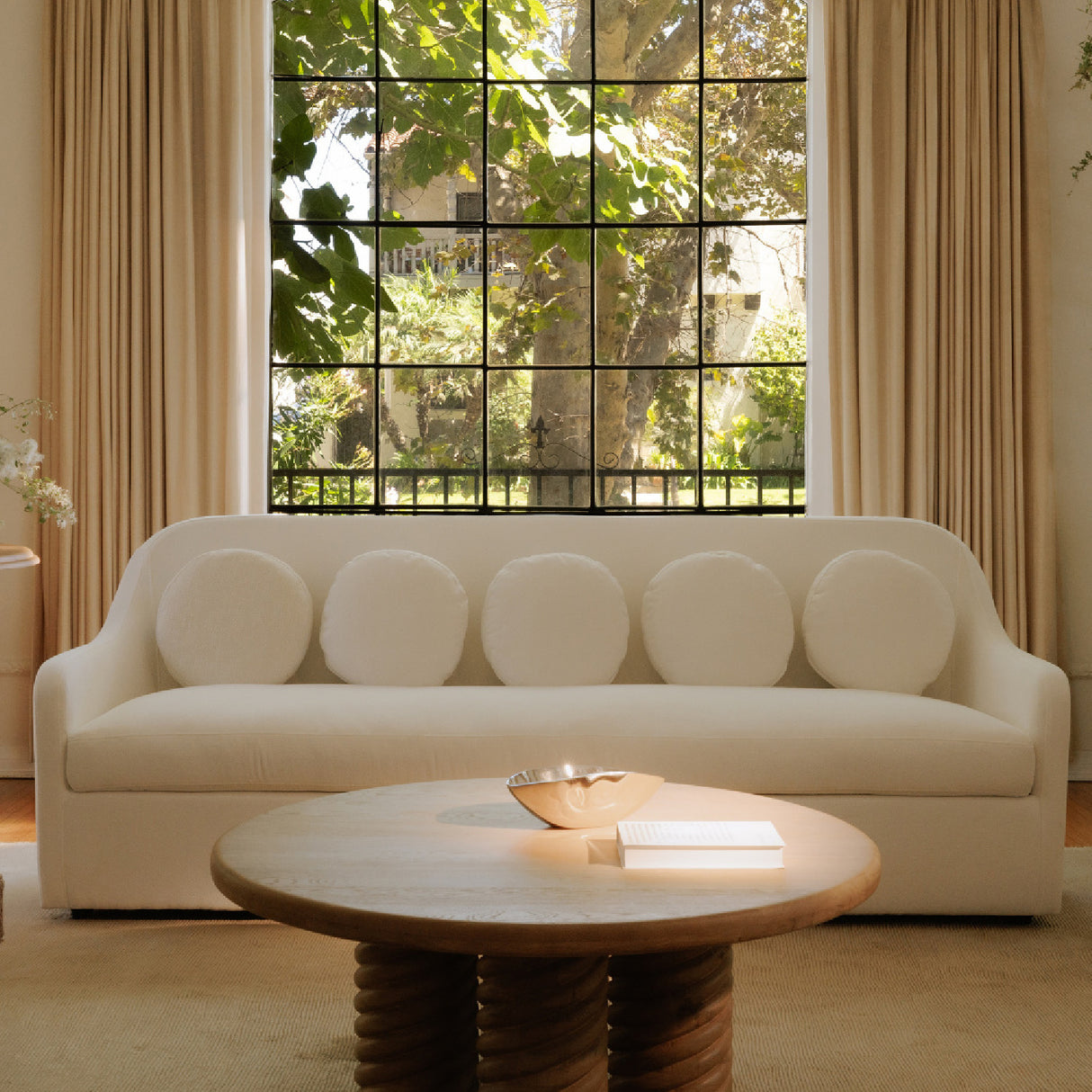 Curved Back Upholstered Sofa | Oroa.com