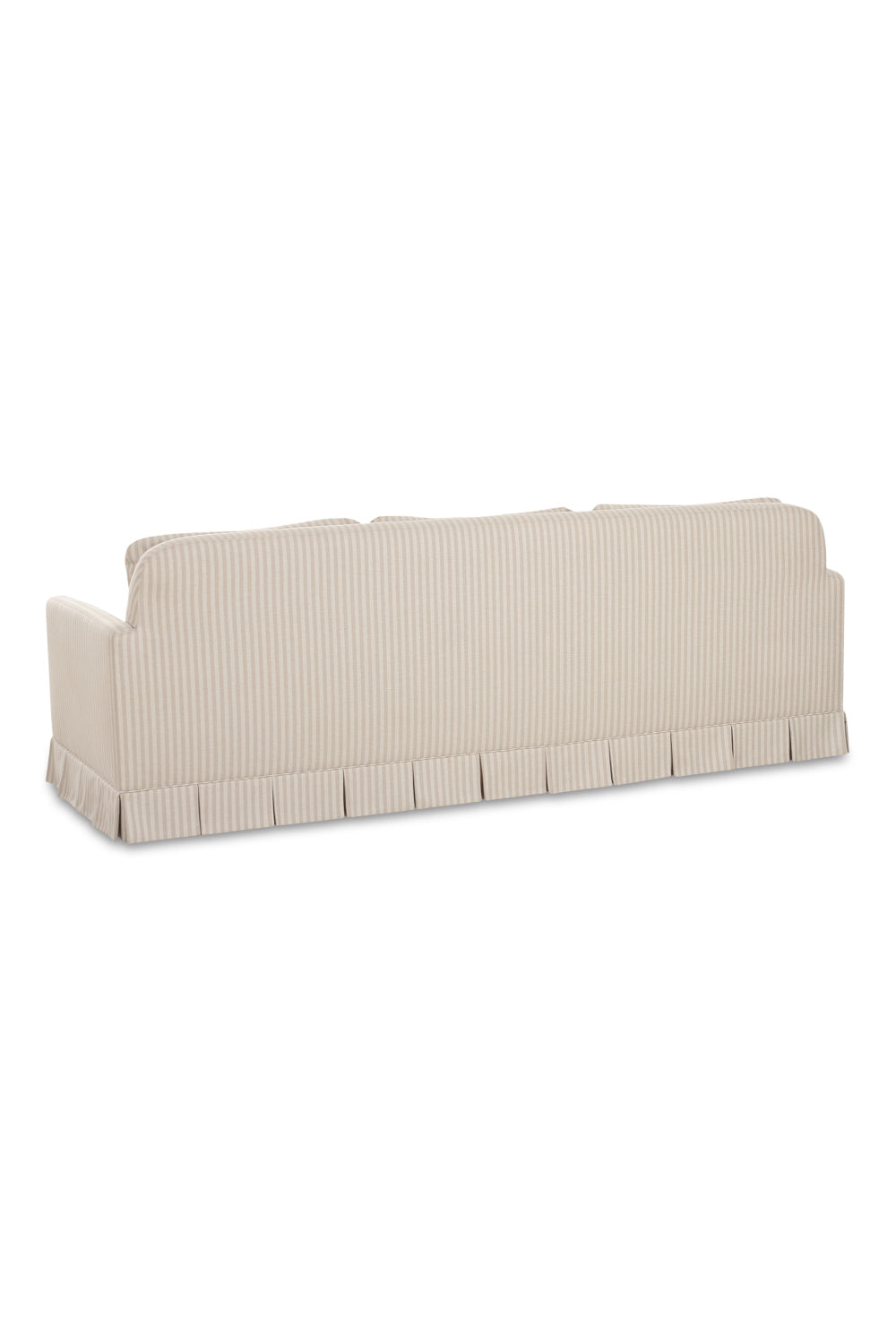 Beige Pleated Skirt Fabric Sofa | Novi Living Pellicano
