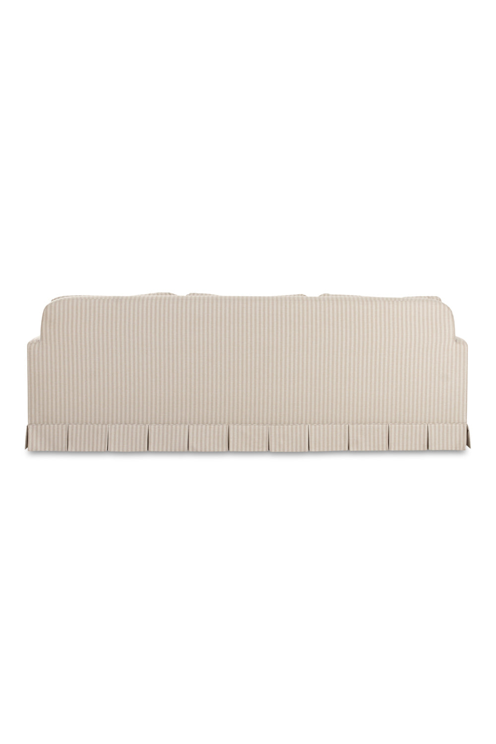 Beige Pleated Skirt Fabric Sofa | Novi Living Pellicano