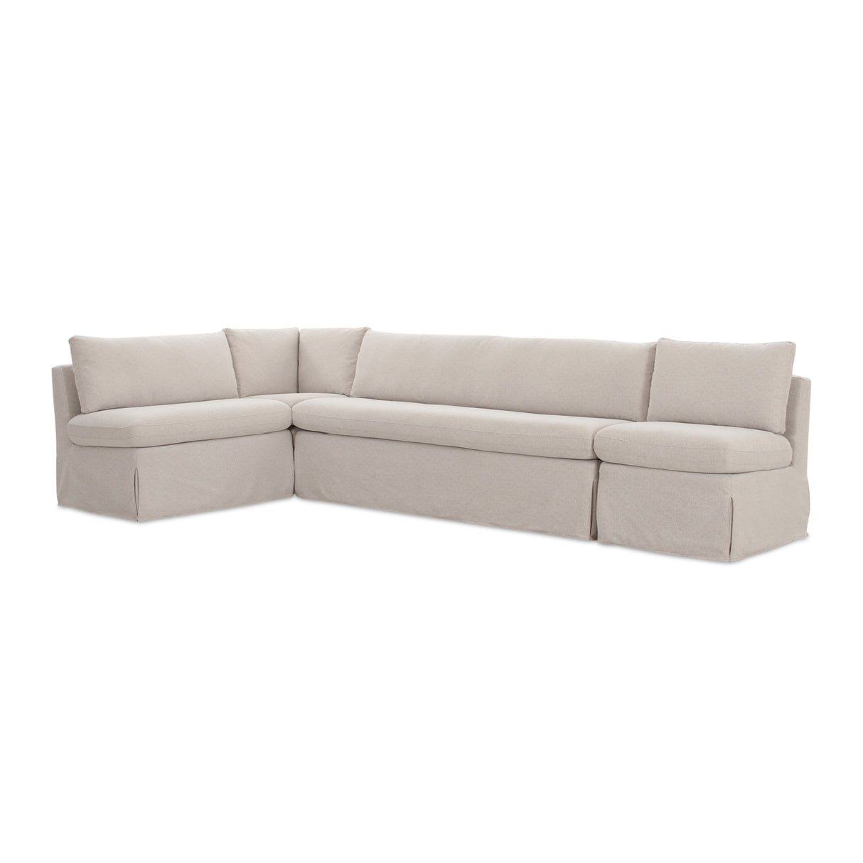 Modern European furniture - Beige L-Shaped Dining Banquette Slipcover M - www.oroa.com