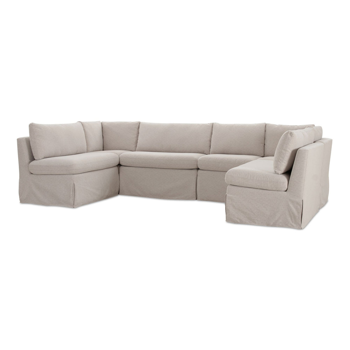 Modern European furniture - Beige U-Shaped Dining Banquette Slipcover XS - www.oroa.com | Oroa.com