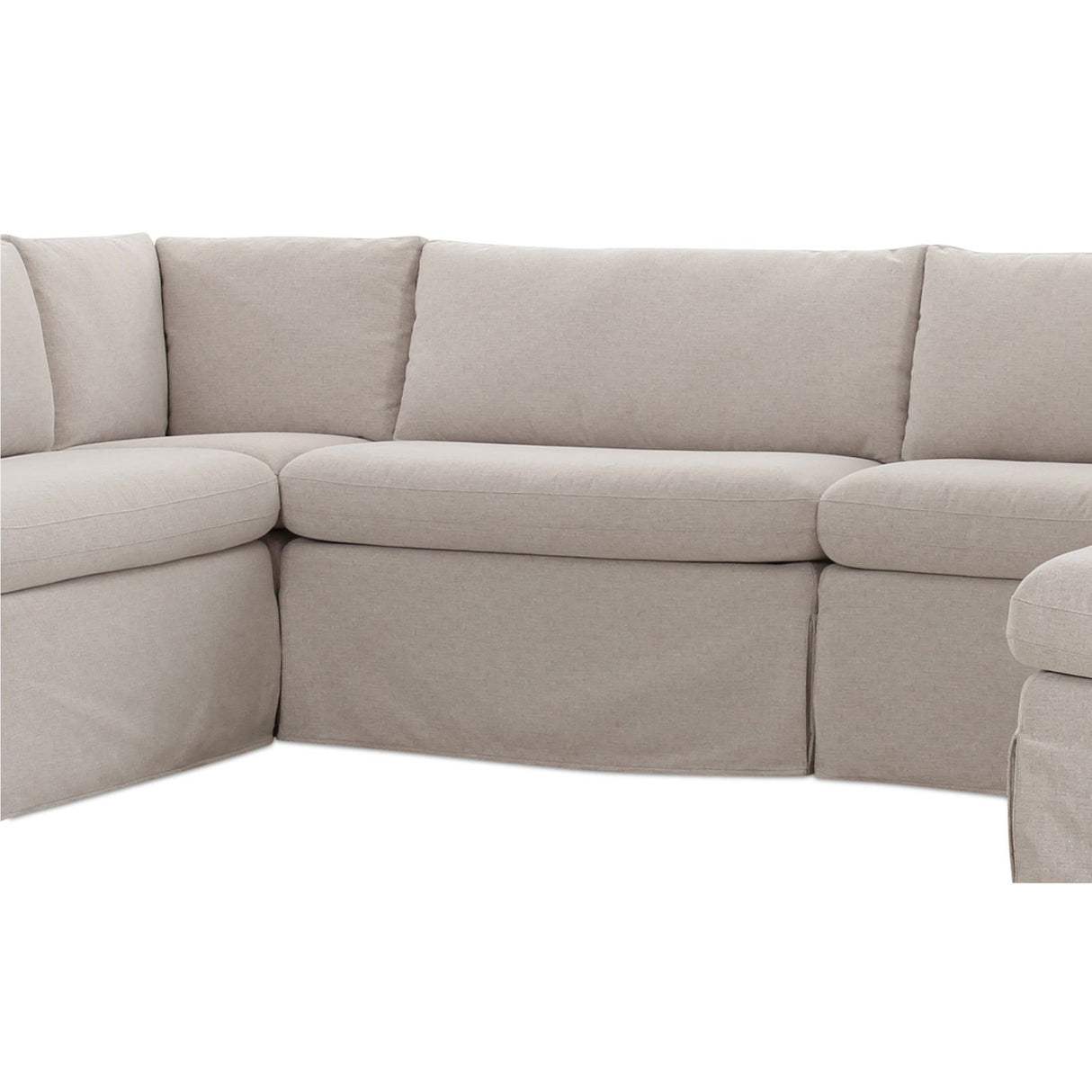 Modern European furniture - Beige U-Shaped Dining Banquette Slipcover XS - www.oroa.com | Oroa.com