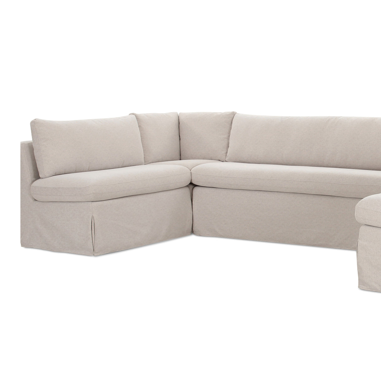 Modern European furniture - Beige U-Shaped Dining Banquette Slipcover S - www.oroa.com