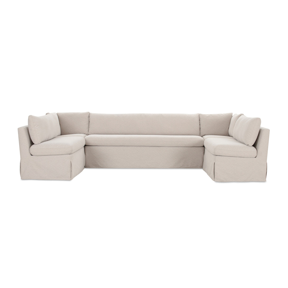 Modern European furniture - Beige U-Shaped Dining Banquette Slipcover S - www.oroa.com